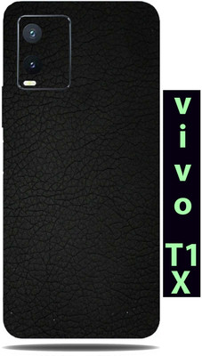 BugguSkin Vivo T1x Mobile Skin(Ultra Super Black Leather Skin With High Matte Finish.)