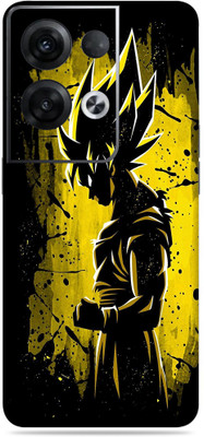SkinoMania Oppo Reno 8 Pro 5G Mobile Skin(Multicolor Goku yellow)