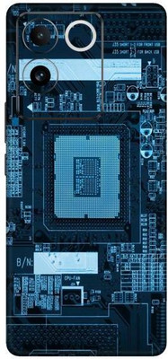 Vcare GadGets Blue Circuit Vivo T2 Pro 5G Mobile Skin(Multicolor)
