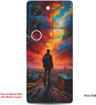 VYBE The Smart Choice Vivo V29 Art Embossed Mobile Skin(Denim 7)