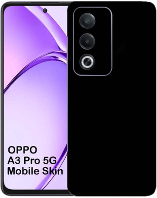 BUGGU Oppo A3 Pro 5G Mobile Skin(Ulltra Super Black Matte Skin With High Matte Finish., Mobile Skin (Back+Side+Camera))