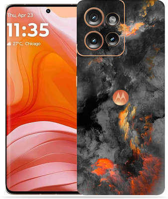 OggyBaba Moto Edge 50 Mobile Skin(Black clouds)
