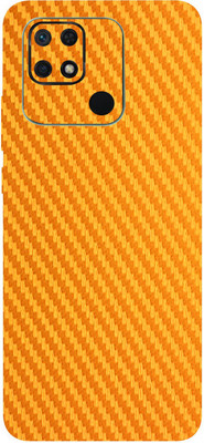 TJ CREATION REDMI 10C Mobile Skin(Golden Carbon Fiber Skin With High Matte Finish.)