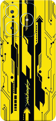 SkinoMania Realme Narzo N63 5G Mobile Skin(Dark Yellow Cyber Multicolor Mobile Skin)