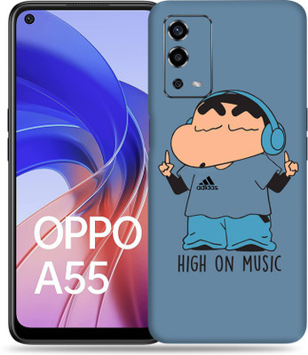 SkinoMania Oppo-A55 Mobile Skin(Multicolour High On Music)