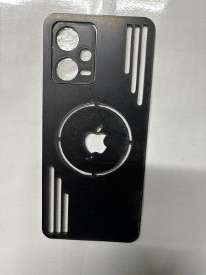 TWUAOP REDMI NOTE 12 5G ACRYLIC MIRROR BACK PANNEL MERO APPLE Mobile Skin(Black)