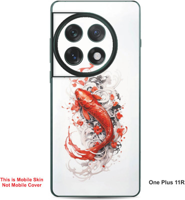 VYBE The Smart Choice One Plus 11R Fish Embossed Mobile Skin(Pastel Orange 33)