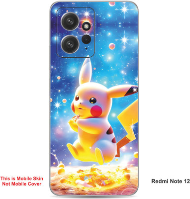VYBE The Smart Choice Redmi Note 12 Pikachu Embossed Mobile Skin(Denim Blue A1)