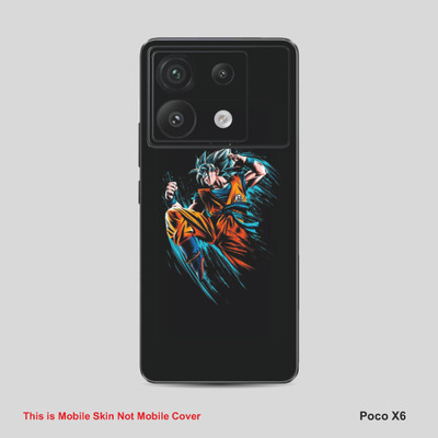 VYBE The Smart Choice Poco X6 Goku Mobile Skin Mobile Skin(Picton Blue A15)