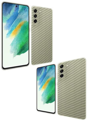 candeal mart (Pack of 2) Samsung Galaxy S21 FE 5G carbon fiber 3D back skin /sticker wrap Mobile Skin(Transparent)