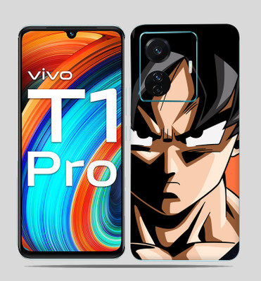 SkinoMania Vivo T1 Pro (5g) Mobile Skin(Half Goku Multicolor Mobile skin)