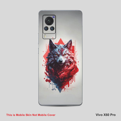 VYBE The Smart Choice Vivo X60 Pro Animal Mobile Skin Mobile Skin(Dusty Grey, Pastel Red A6)