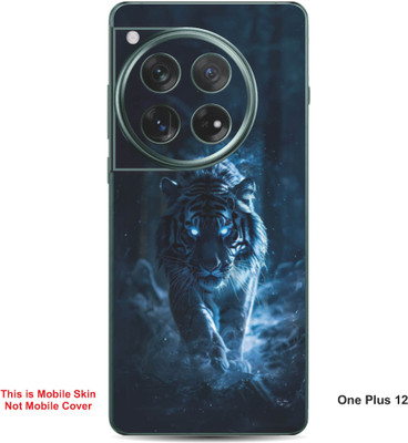 VYBE The Smart Choice One Plus 12 Tiger Embossed Mobile Skin(Blue & Black 34)