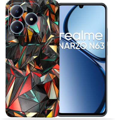 OggyBaba OggyBaba Realme Narzo N63 Mobile Skin(Polygon Red)