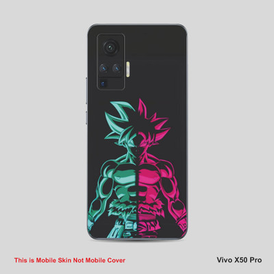 VYBE The Smart Choice Vivo X50 Pro Goku Mobile Skin Mobile Skin(Blue, Pink A4)