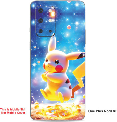 VYBE The Smart Choice One Plus Nord 8T Pikachu Embossed Mobile Skin(Denim Blue 29)