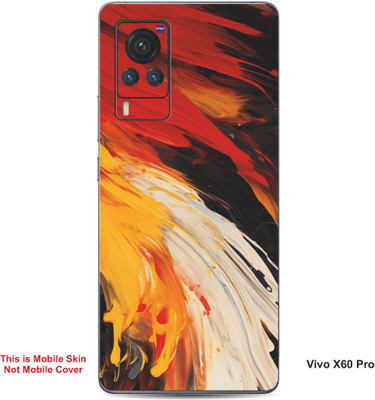VYBE The Smart Choice Vivo X60 Pro Art Embossed Mobile Skin(Indian Yellow 11)