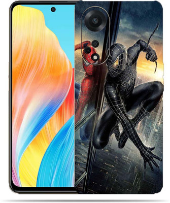 BugguSkin Oppo f23 5g Mobile Skin(Ultra Black Spiderman with venom Skin With High Matte Finish.)