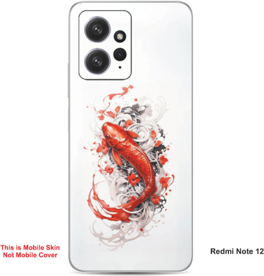 VYBE The Smart Choice Redmi Note 12 Fish Embossed Mobile Skin(Pastel Orange 21)