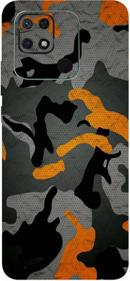 TJ CREATION Xiaomi Redmi 10C Mobile Skin(Ultra Super Camouflage Orange Skin With High Matte Finish.)
