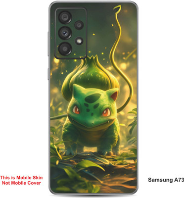 VYBE The Smart Choice Samsung A73 Bulbasaur Pokemon Embossed Mobile Skin(Medium Forest Green 3)