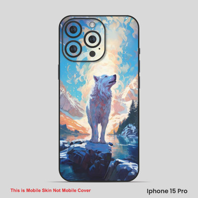 VYBE The Smart Choice iPhone 15 Pro Wolves Embossed Mobile Skin(Jordy Blue 8)