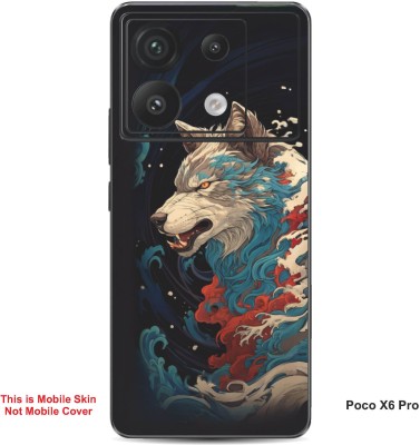 VYBE The Smart Choice Poco X6 Pro Wolf Embossed Mobile Skin(Sandrift 2)