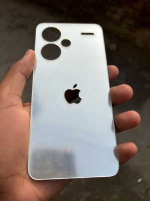 TWUAOP REDMI NOTE 13 PRO PLUS 5G MIRROR BACK PANNEL ACRYLIC SHEET APPLE Mobile Skin(Silver)