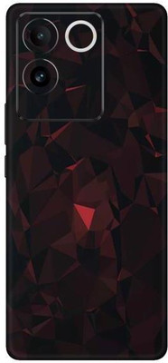 Vcare GadGets Dark RED Geometric Vivo T2 Pro 5G Mobile Skin(Multicolor)