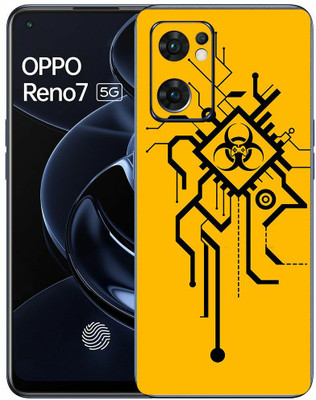FCS Oppo Reno7 5G Printed Back Skin: Orange Tato Mobile Skin(Orange Tato Skin)