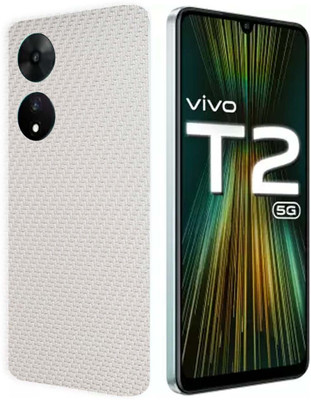 BugguSkin Vivo T2 5G Mobile Skin(Ultra Super Carbon Fiber White Skin With High Matte Finish.)