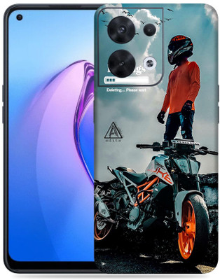 WeCre8 Skin's Oppo Reno 8 5G Mobile Skin(Feeling Sad Multicolor Mobile Skin With Cleaning Wipe)