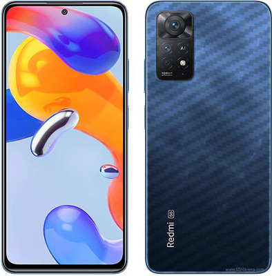 candeal mart Xiaomi Redmi Note 11 Pro 5G Back skin sticker / Vinyl wrap / Protective film Mobile Skin(Transparent , 3D Carbon fiber)