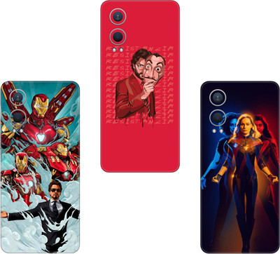 wrap craft ONEPLUS 9 PRO(PACK OF 3)Camera&Back Protector Premium Vinyl Mobile Skin(Multicolor)