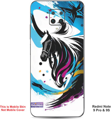 VYBE The Smart Choice Redmi Note 9S Horse Embossed Mobile Skin(Concord 17)