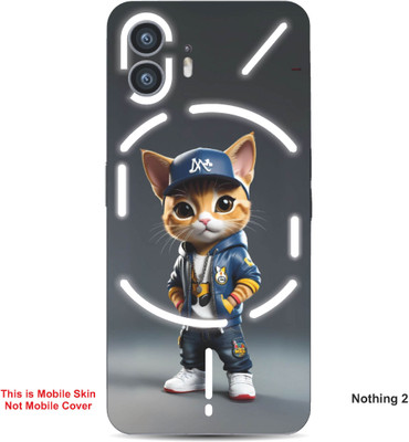 VYBE The Smart Choice Nothing 2 Super Cat Embossed Mobile Skin(Gravel A2)