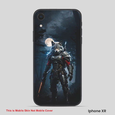 VYBE The Smart Choice iPhone XR Wolf Embossed Mobile Skin(Denim Blue)