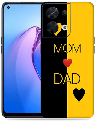 SkinoMania Oppo Reno 8 5G Mobile Skin(Multicolor Mom Dad)