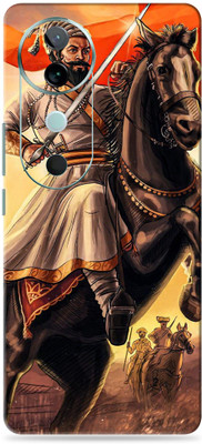 SkinoMania vivo V40 5G Ultra Premium Vinyl Mobile Skin (Multicolor) Mobile Skin(Shivaji Maharaj)