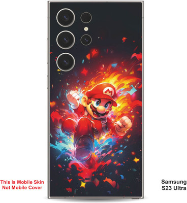 VYBE The Smart Choice Samsung S23 Ultra Super Mario Embossed Mobile Skin(Lava Red 13)