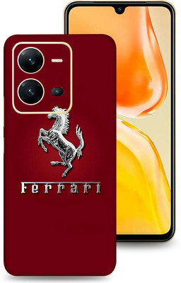 SkinoMania Vivo V25-5G Mobile Skin(Multicolor Ferrari Logo)