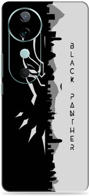 WeCre8 Skin's vivo V40 5G Ultra Premium Vinyl Mobile Skin (Multicolor) Mobile Skin(Black Panther)