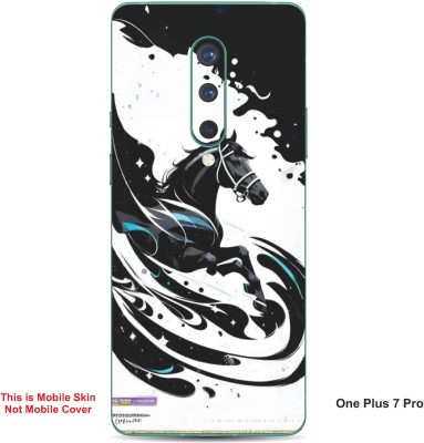 VYBE The Smart Choice One Plus 7 Pro Horse Embossed Mobile Skin(Milk White 22)