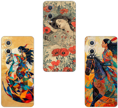 AMTHA AMTHA REALME 8S 5G(PACK OF 3)Camera&Back Protector Premium Vinyl Mobile Skin(Multicolor)