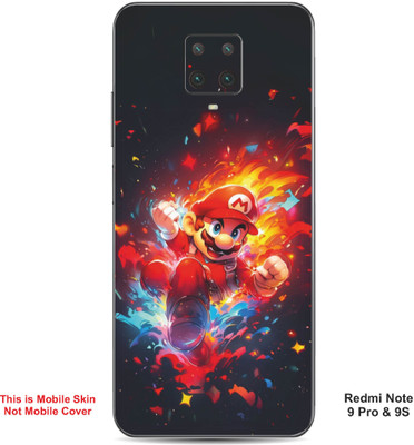VYBE The Smart Choice Redmi Note 9S Super Mario Embossed Mobile Skin(Lava Red A1)