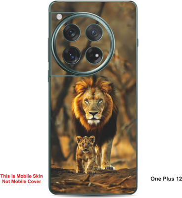 VYBE The Smart Choice One Plus 12 Lion Embossed Mobile Skin(Clay Brown 34)