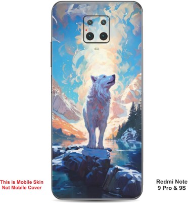 VYBE The Smart Choice Redmi Note 9 Pro Wolves Embossed Mobile Skin(Jordy Blue 16)