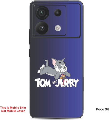 VYBE The Smart Choice Poco X6 Tom & Jerry Embossed Mobile Skin(Mulled Wine A3)