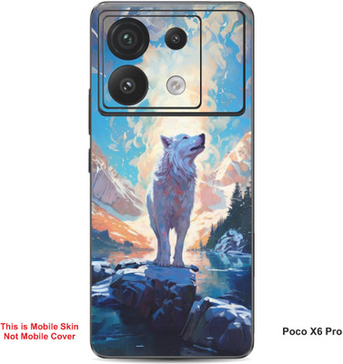 VYBE The Smart Choice Poco X6 Pro Wolves Embossed Mobile Skin(Jordy Blue 2)