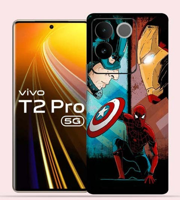 OggyBaba Vivo T2 pro 5g, SpiCap Iron Mobile Skin(Multicolor Mobile Skin With camera protector (Back + Camera + Side))